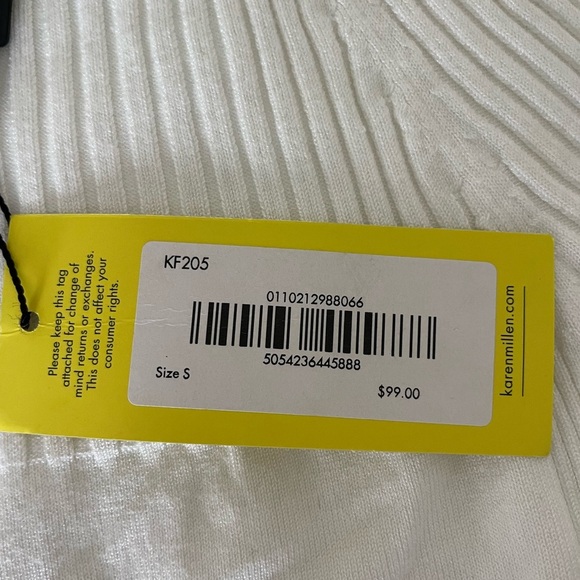 Karen Millen White Sweater with Ribbed Detailing - Picture 4 of 10